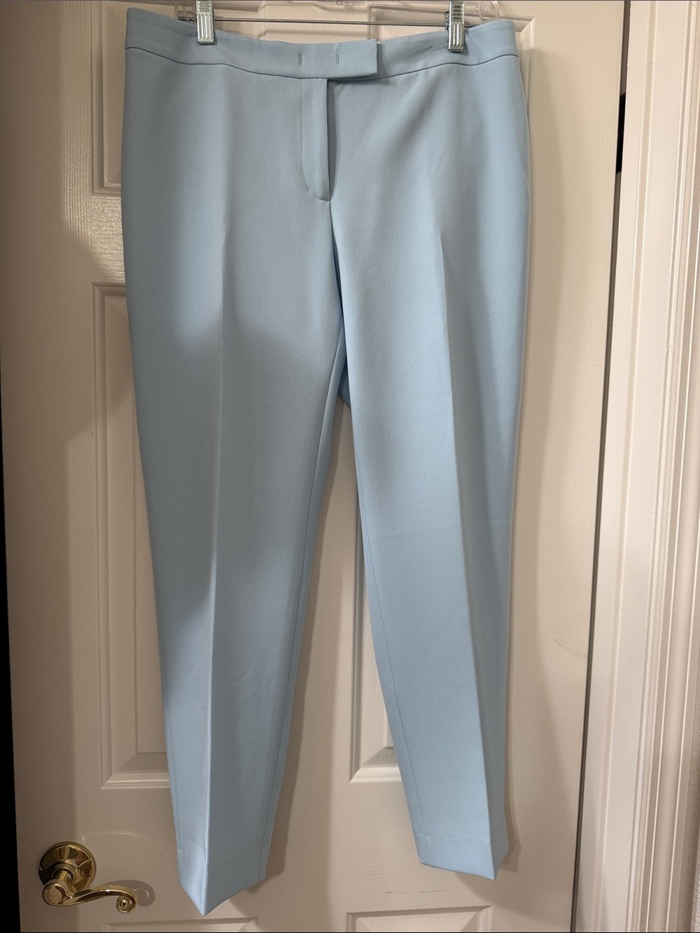 Anne Klein Tailored Mid-Rise Dress Trousers in Light Blue size 10
